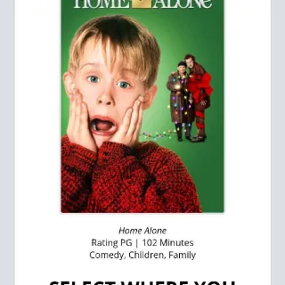 Home Alone 1 4k iTunes digital movie code ports to Vudu, MA, amazon, Gp