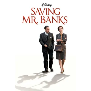 Saving Mr Banks HD Digital Code Google Play Redeem Ports To MA, ports to vudu, iTunes, and Google Play