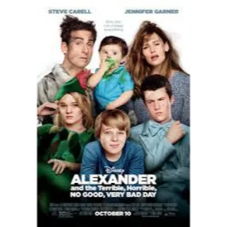 Alexander And The Terrible, Horrible, No Good, Very Bad Day HD Digital Code Movies Anywhere MA Or Vudu, ports, iTunes, Gp