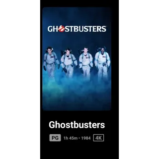Ghostbusters 1 4k Code  Movies Anywhere MA Or Vudu No Points. Ports To ITunes, Google Play And Amazon.
