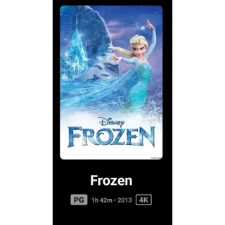 Frozen 1 4k Digital Code Movies Anywhere MA,or Vudu Only No Pts ports To iTunes, Google Play