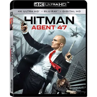 Hitman Agent 47 4k iTunes only digital movie code ports to Vudu, MA, amazon, Gp