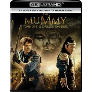 The Mummy tomb of the dragon emperor 4k iTunes only digital code ports to Vudu, MA, amazon, Gp