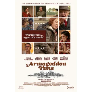 Armageddon time 2022 4k Digital Movie code Movies Anywhere MA, ports to vudu, iTunes, GP