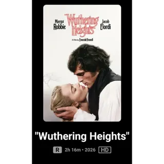 Wuthering Heights HD Movies Anywhere Or Fandango At Home digital movie code ports to Vudu, MA, amazon, Gp