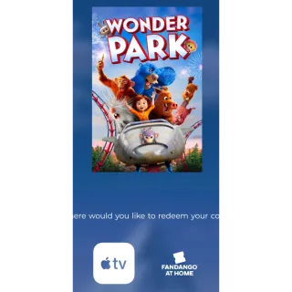 Wonderpark HD Code Vudu or 4k iTunes won't port