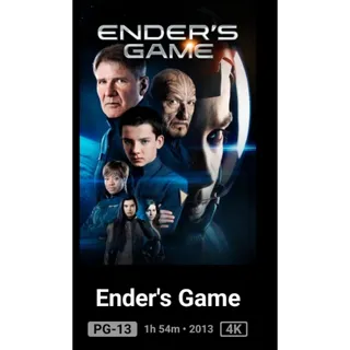 Enders game 4k Digital Code Movies Anywhere MA, or Vudu ports To, itunes, Google Play
