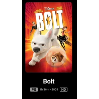 Bolt HD Movies Anywhere digital movie code ports to Vudu, MA, amazon, Gp