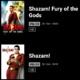 Shazam 1 and Shazam 2 Fury Of The Gods 2 Film Collection  HD Digital Movie Code Vudu or Movies Anywhere MA.