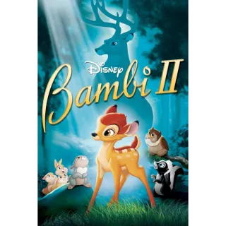 Bambi 2 II HD Digital movie code vudu or Ma Redeem Ports To Movies Anywhere iTunes, and Google Play