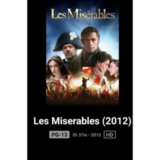 Les Miserables HD Code Movies Anywhere MA Or Vudu, ports to vudu, iTunes, Google Play and Amazon.