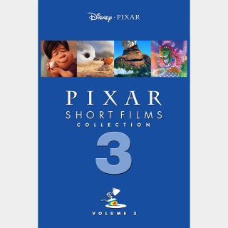 Pixar Shorts VOL.3 Volume HD Google Play Redeem Ports To MA, ports to vudu, iTunes, and Google Play