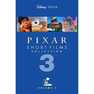 Pixar Shorts VOL.3 Volume HD Google Play Redeem Ports To MA, ports to vudu, iTunes, and Google Play