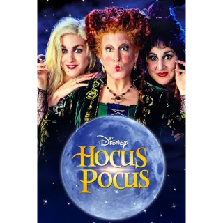 Hocus pocus Digital HD Google Play code ports to vudu and iTunes