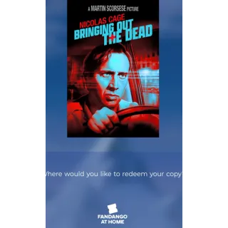 Bringing out the Dead Digital movie code 4k Code fandango at home, wont port