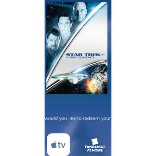 Star Trek first contact Digital movie code 4k Code fandango at home or itunes wont port
