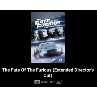 HD Fate Of The Furious Extended cut 8 Digital Code Movies Anywhere MA, ports to vudu, iTunes, Google Play and Amazon.