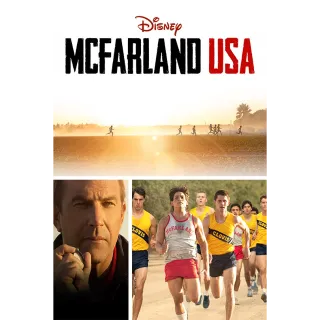 McFarland  USA  digital movie code HD Movies Anywhere Or Vudu/Fandago In Home Redeem Ports, ports To iTunes Amazon, and GP