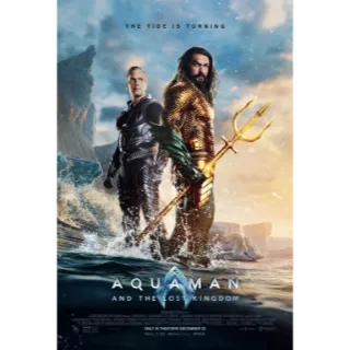 Aquaman 2 And The Lost Kingdom 4k Digital Movie code Movies Anywhere MA, ports to vudu, iTunes, GP