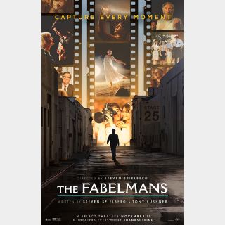 The Fabelmans HD digital movie Code Vudu or Movies Anywhere MA.