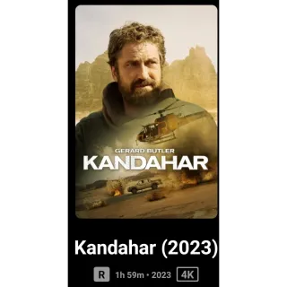 Kandahar 2023  l4k Digital Movie code Movies Anywhere MA, ports to vudu, iTunes, GP