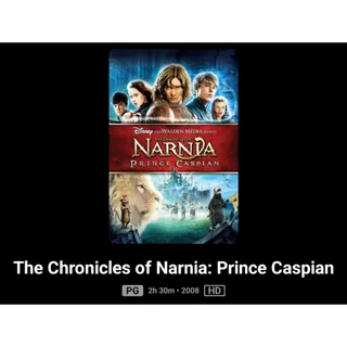 Disney The chronicles of Narnia : prince Caspian HD Movies Anywhere digital movie code ports to Vudu, MA, amazon, Gp