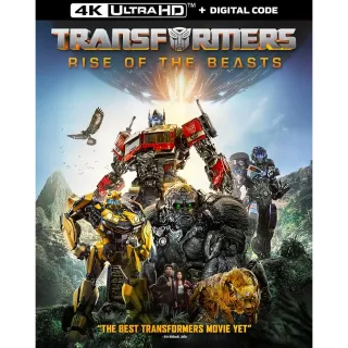 Transformers Rise of the beast 4k/UHD Digital movie Code Vudu or 4k iTunes won't port