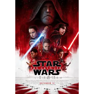 Star Wars The Last Jedi Digital HD Code Google Play redeem GP ports to vudu and iTunes