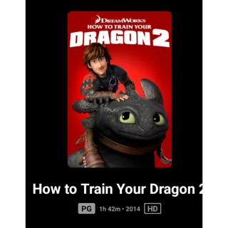How To Train Your Dragon 2 Digital Movie Code HD Vudu Or Movies Anywhere MA, ports to vudu, iTunes, and Google Play