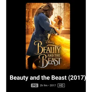 Beaty and the Beast live 2017 HD Digital Code Movies Anywhere MA Or  vudu ,ports To  iTunes, Google Play and Amazon.