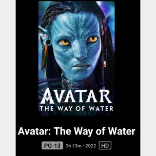 Avatar 2 Way Of The Water HD Digital Code  Movies Anywhere MA Only No Points ports to vudu, iTunes, Google Play and Amazon.