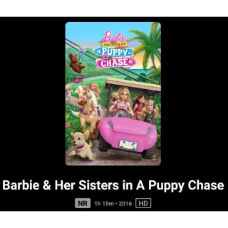 Barbie and her sisters In A puppy chase HD vudu or Movies Anywhere digital movie code ports to Vudu, MA, amazon, Gp