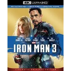 Marvels Iron Man 3 4k iTunes digital code ports to Vudu, MA, amazon, Gp