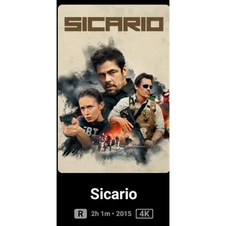 Sicario 4k Digital Code Movies Anywhere MA,or Vudu Only No Pts ports To iTunes, Google Play