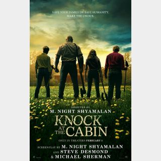 Knock At The Cabin Digital HD Code Movies Anywhere MA Or Vudu, ports to vudu, iTunes, Google Play and Amazon.