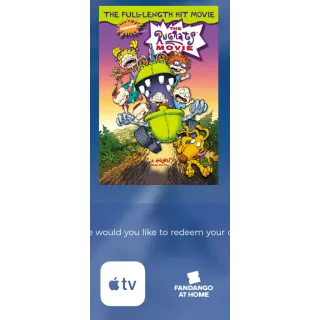 Rugrats The Movie Digital Movie Redeems on vudu or GP HD or 4k iTunes  Digital Movie Code Won't port