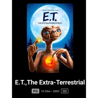 ET the extra-terrestrial SD  Digital Code Itunes Only ports.