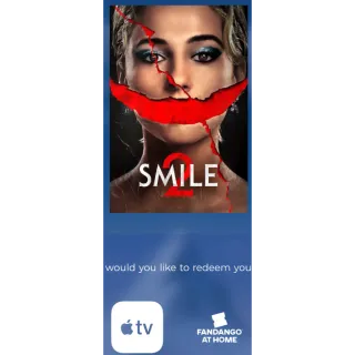 4k smile 2 Digital movie code 4k Code fandango at home or itunes wont port