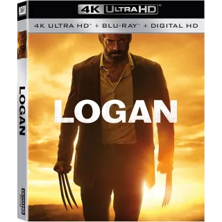 Logan 4k iTunes Only digital Movie code ports to Vudu, MA, amazon, Gp