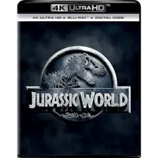 Jurrasic World 4k iTunes Only digital Movie code ports to Vudu, MA, amazon, Gp