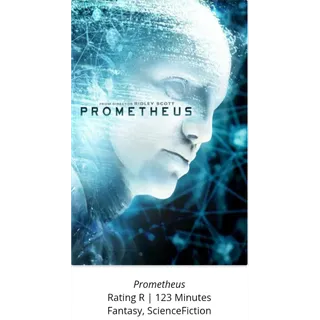 Prometheus HD movie redeem on Movies Anywhere Or Fandango At Home digital movie code ports to Vudu, MA, amazon, Gp