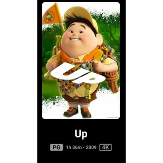Disney UP 4k Movies Anywhere digital movie code ports to Vudu, MA, amazon, Gp
