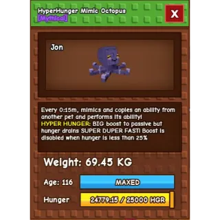 8x HyperHunger 15s Mimics