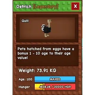 Semi-Titanic Ostrich 73.91kg