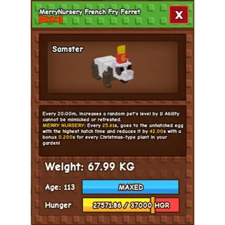 2x MerryNursery French Fry Ferrets