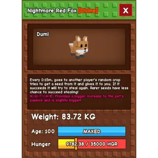 Titanic Nightmare Red Fox 83.72kg