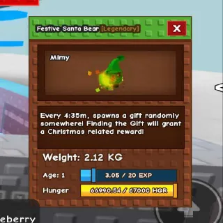 FESTIVE SANTA BEAR RBH