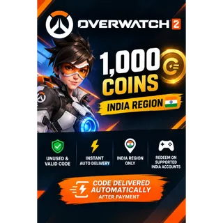 Overwatch 2 – 1,000 Coins | India Region 🇮🇳 | Instant Auto Delivery