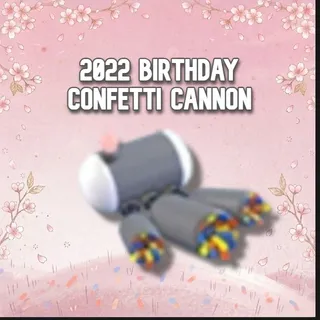 2022 Birthday Confetti Cannon