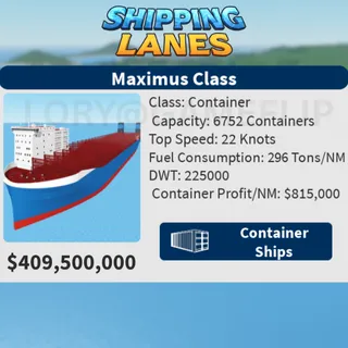 MAXIMUS CLASS | SHIPPING LANES